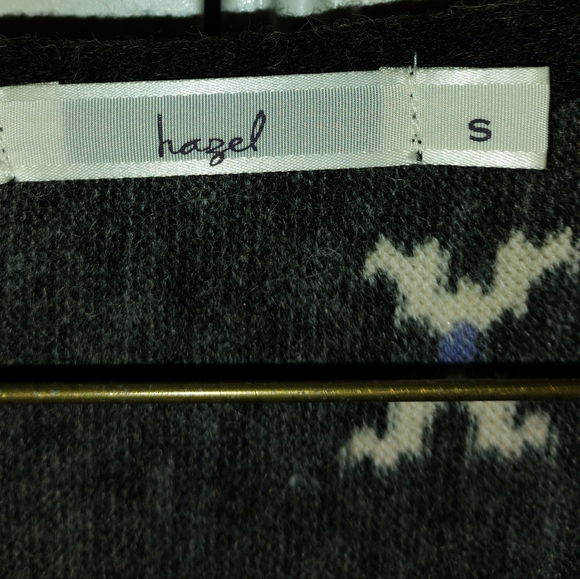 Hazel Anthropology Gray Pattern Sweater Dress Size Small - Picture 2 of 8